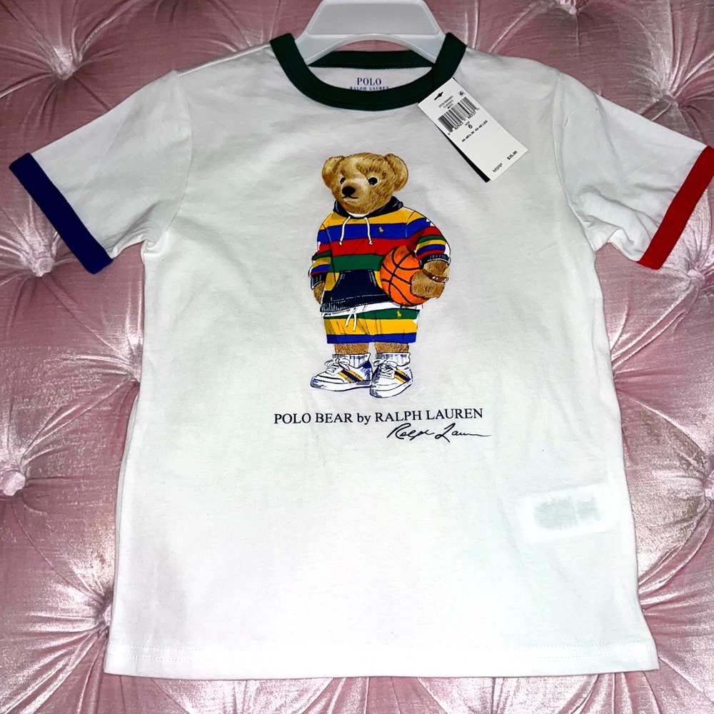 Boys Polo bear with basketball t-shirt. Brand new with tags. Size 6.